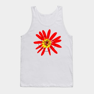 Fire flower abstract sunflower street wear Tank Top